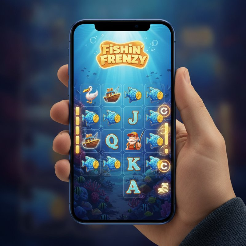 Fishin Frenzy slot by Real Time Gaming optimised for mobile devices